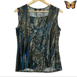 BRODY Myles Sleeveless Pleated Detail Front Top Size Unknown